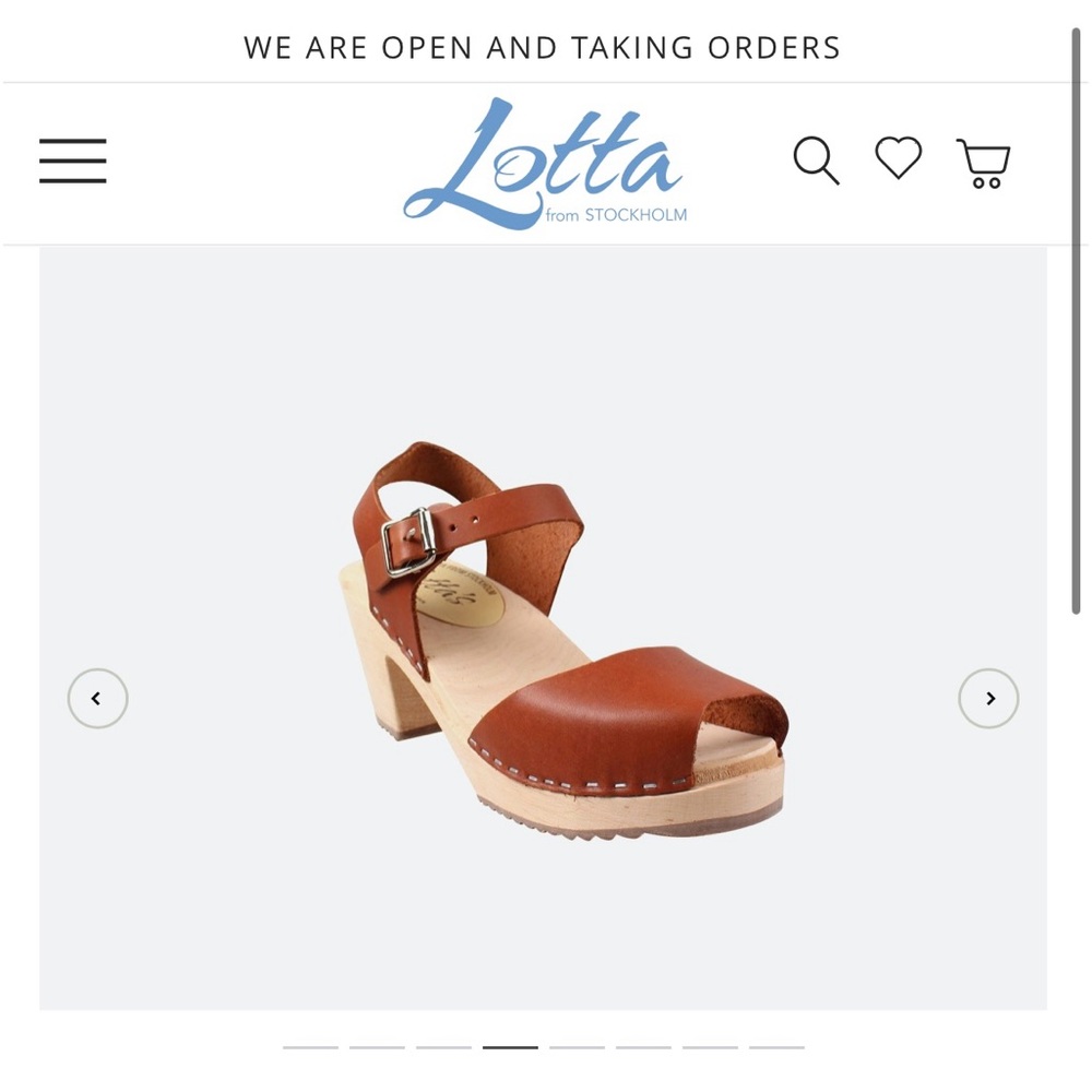 Lotta From Stockholm size 39 Highwood Open Toe Clogs in brown leather